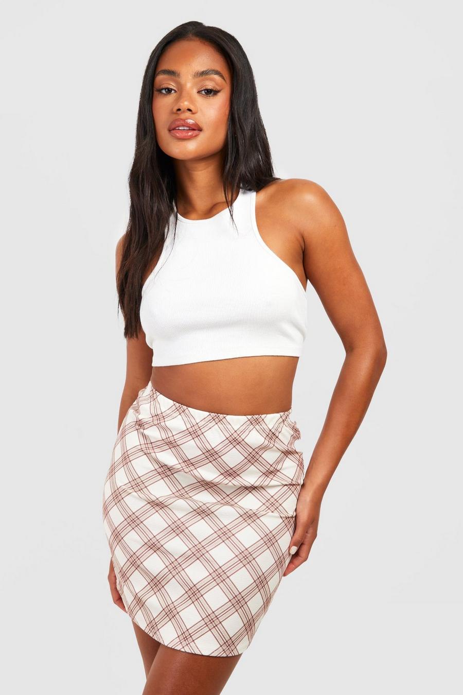 Flannel Crepe Mini Skirt image number 1
