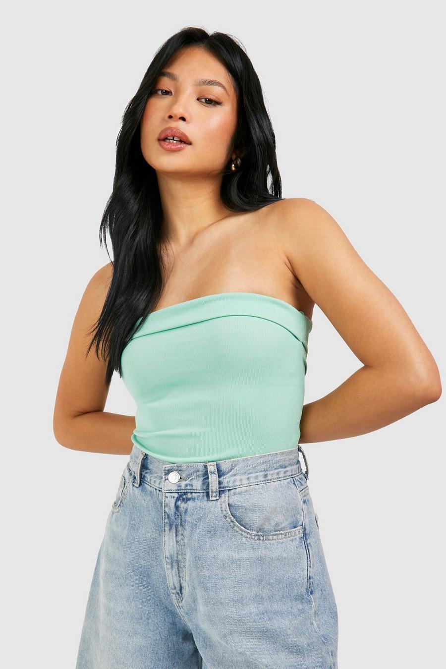 Sage Petite Long Line Bandeau Top