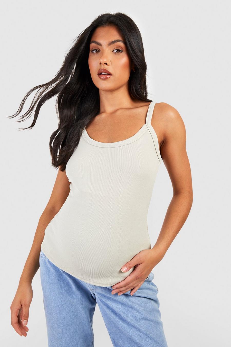 Stone Maternity Think Binding Strappy Cami Top