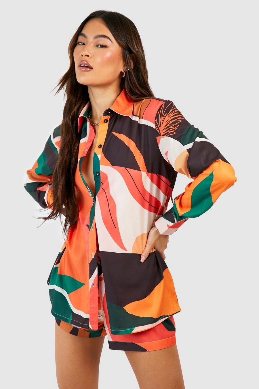 Multi Tropisch Overhemd Met Print En Shorts Set image number 1