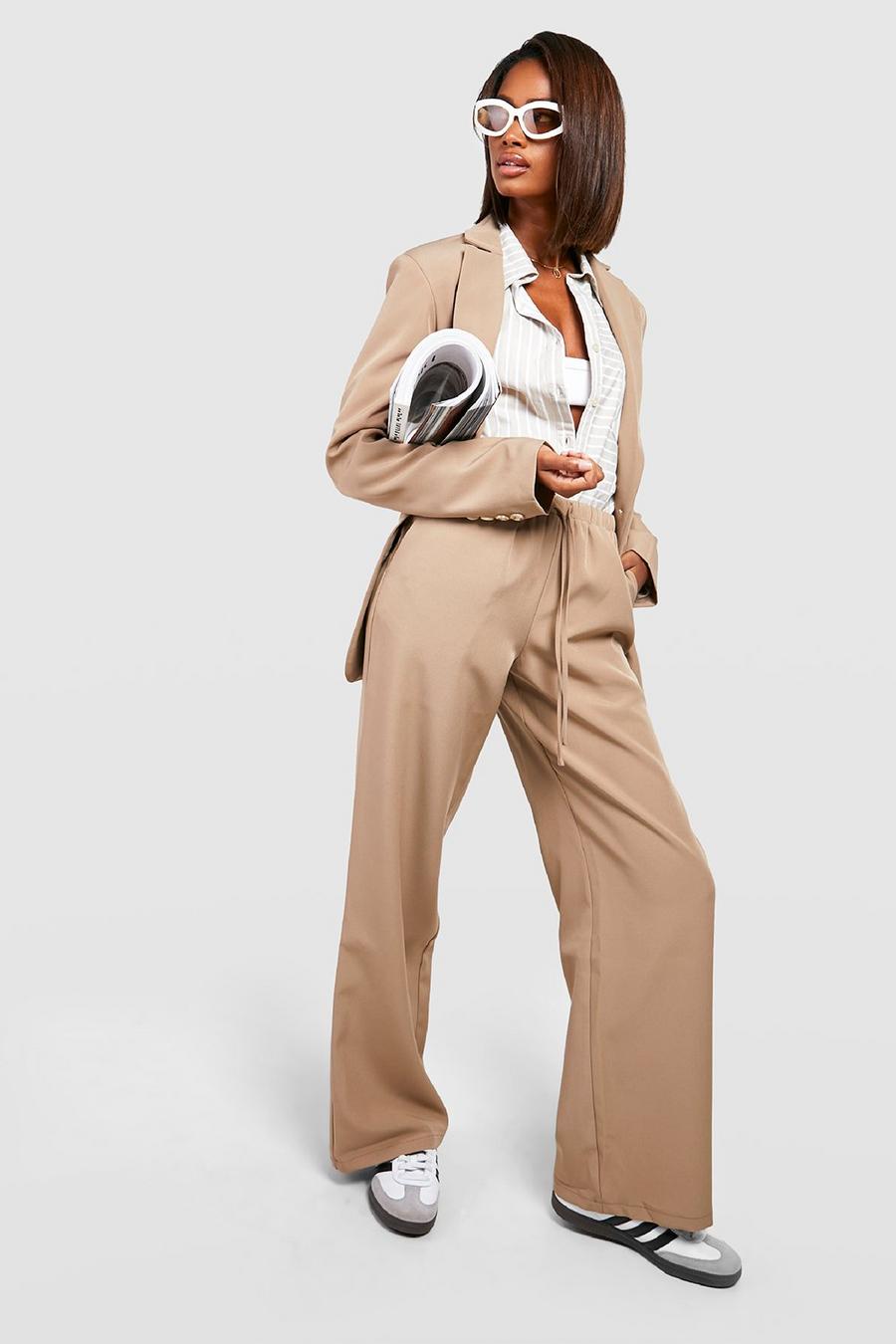 Slouchy Wide Leg Tailored Pants