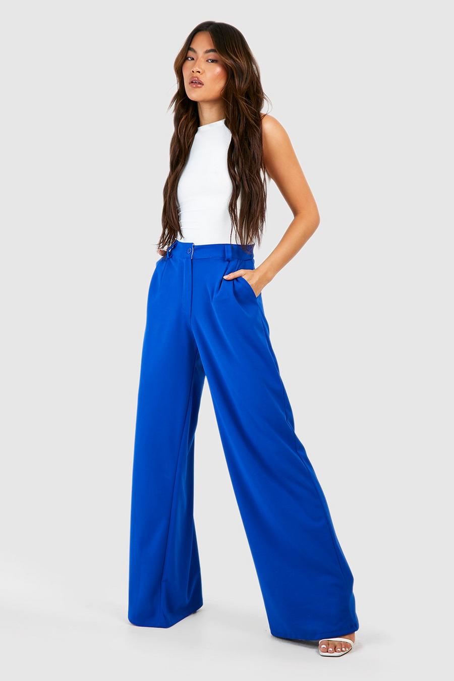 Cobalt Slouch Fit Dad Trousers image number 1