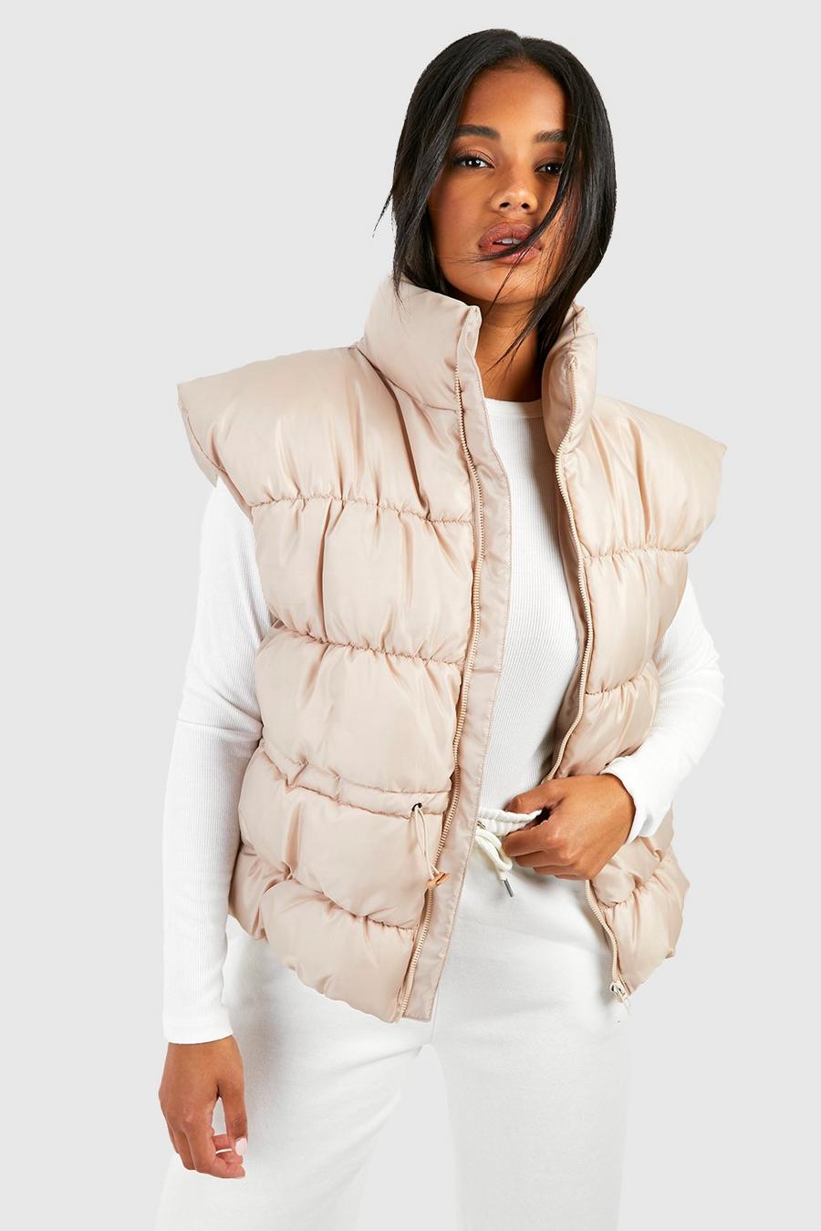 Stone Ruched Detail Gilet