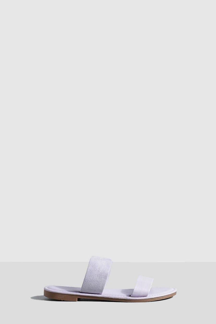 Sandali Mules con doppia fascetta, Lilac