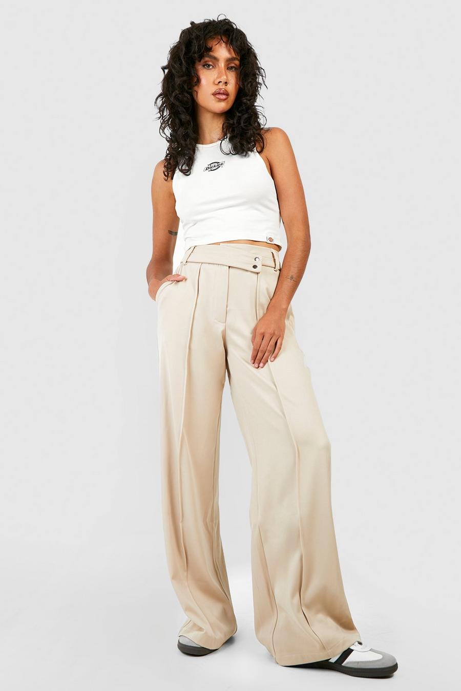 Stone Wrap Waist Relaxed Fit Pants
