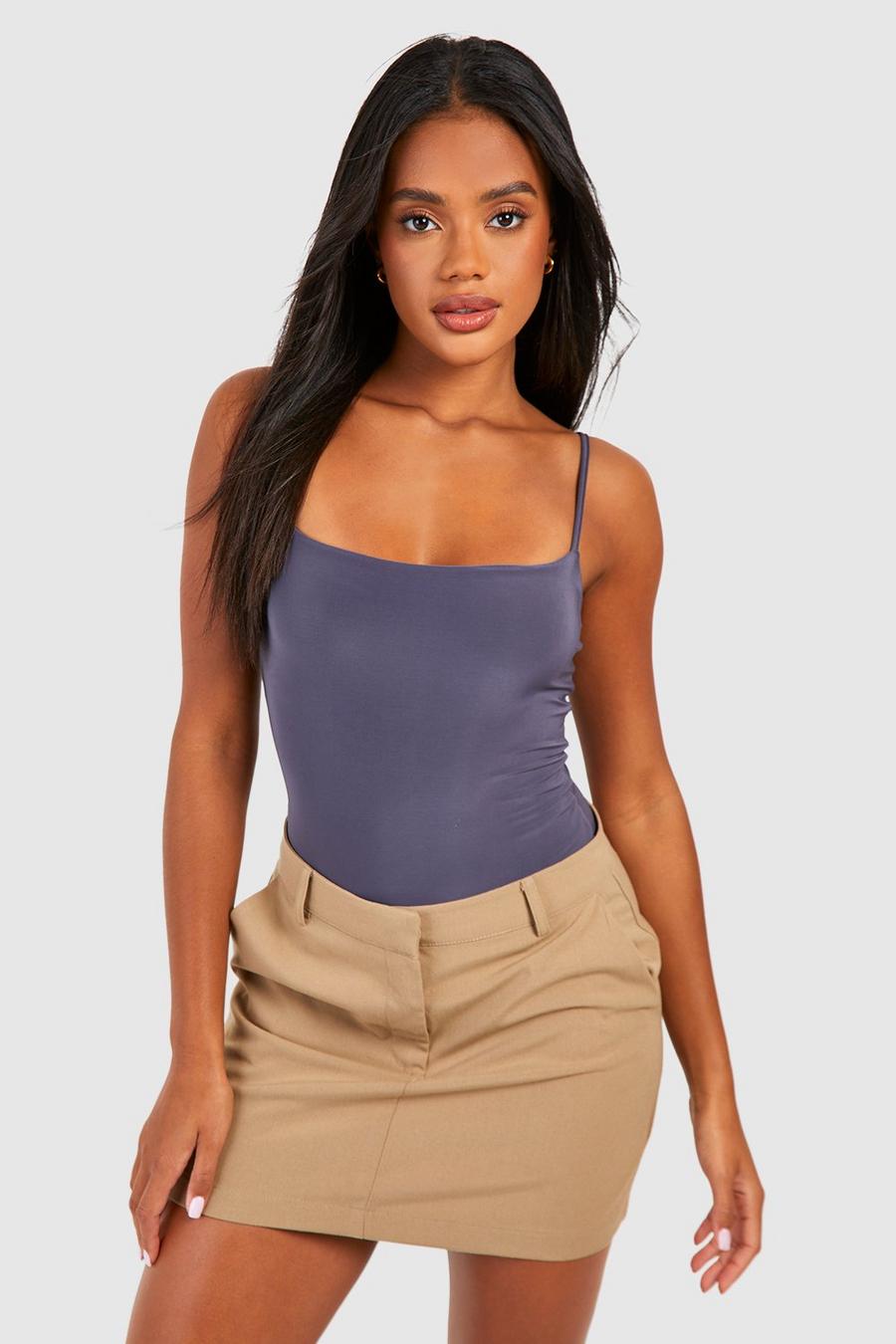 Petrol Strappy Double Layer Bodysuit