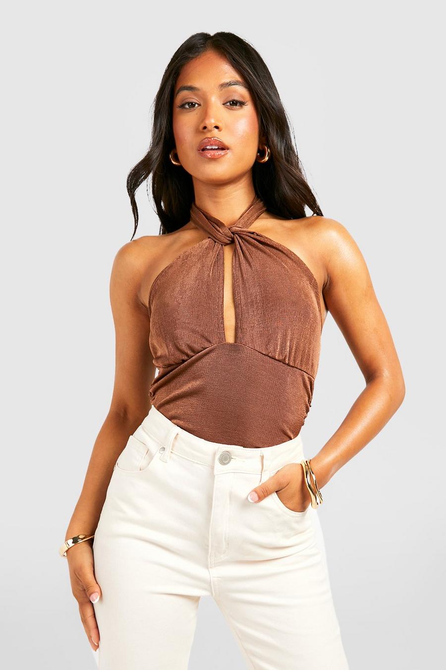 Petite Twist Detail  Bodysuit  