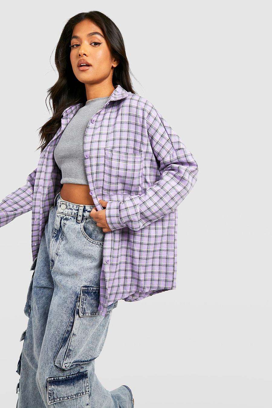 Lilac Petite Check Shirt   