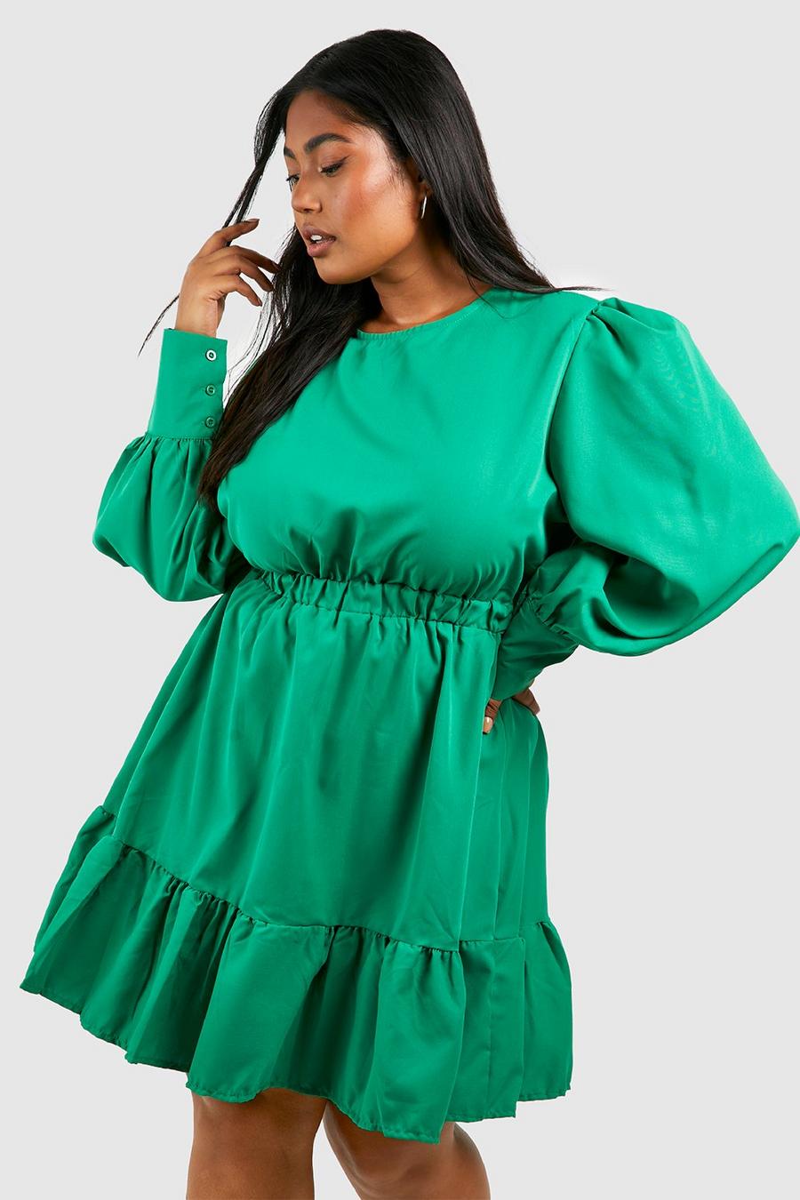 Green Plus Poplin Smock Dress