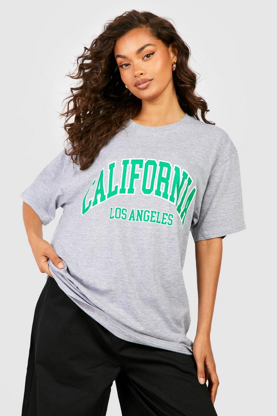 T-Shirt mit California-Print, Grey