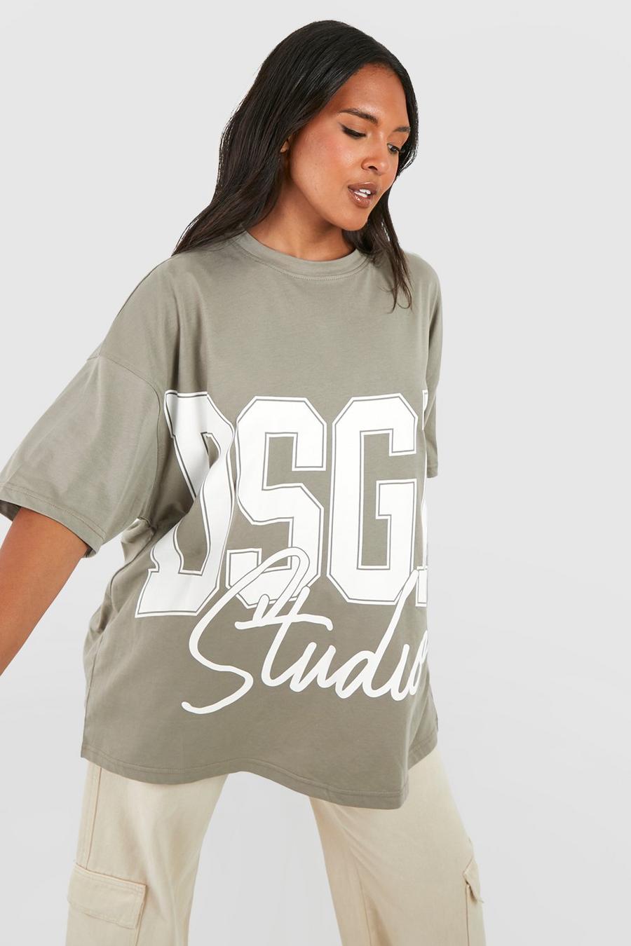 Plus Oversize Dsgn Studio T-Shirt, Khaki