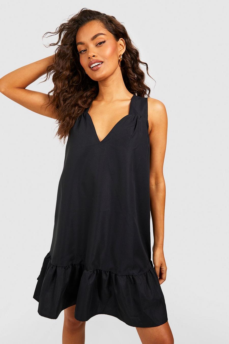 Black Trapeze Mini Dress