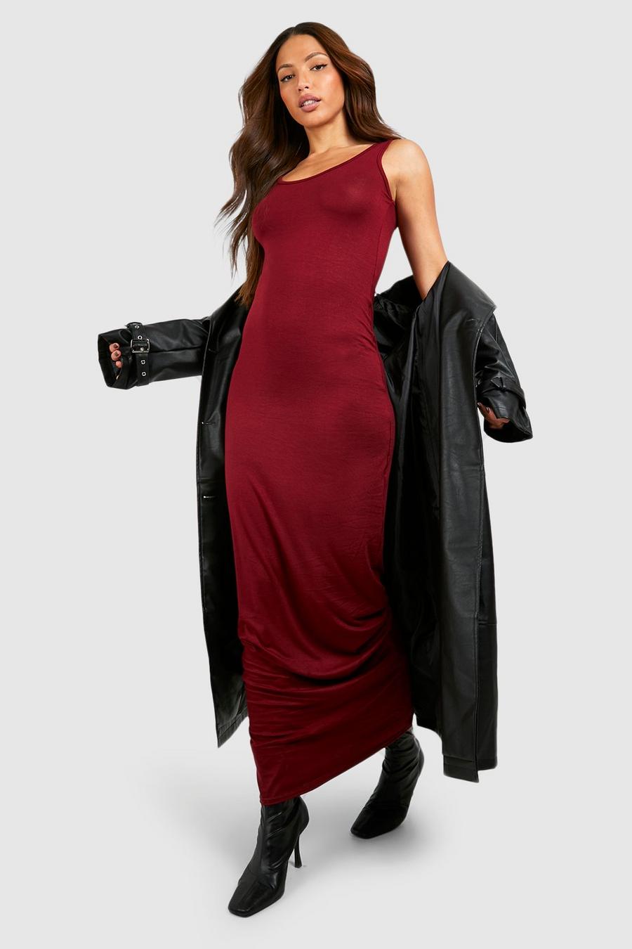 Berry Tall Basic Maxi Dress image number 1