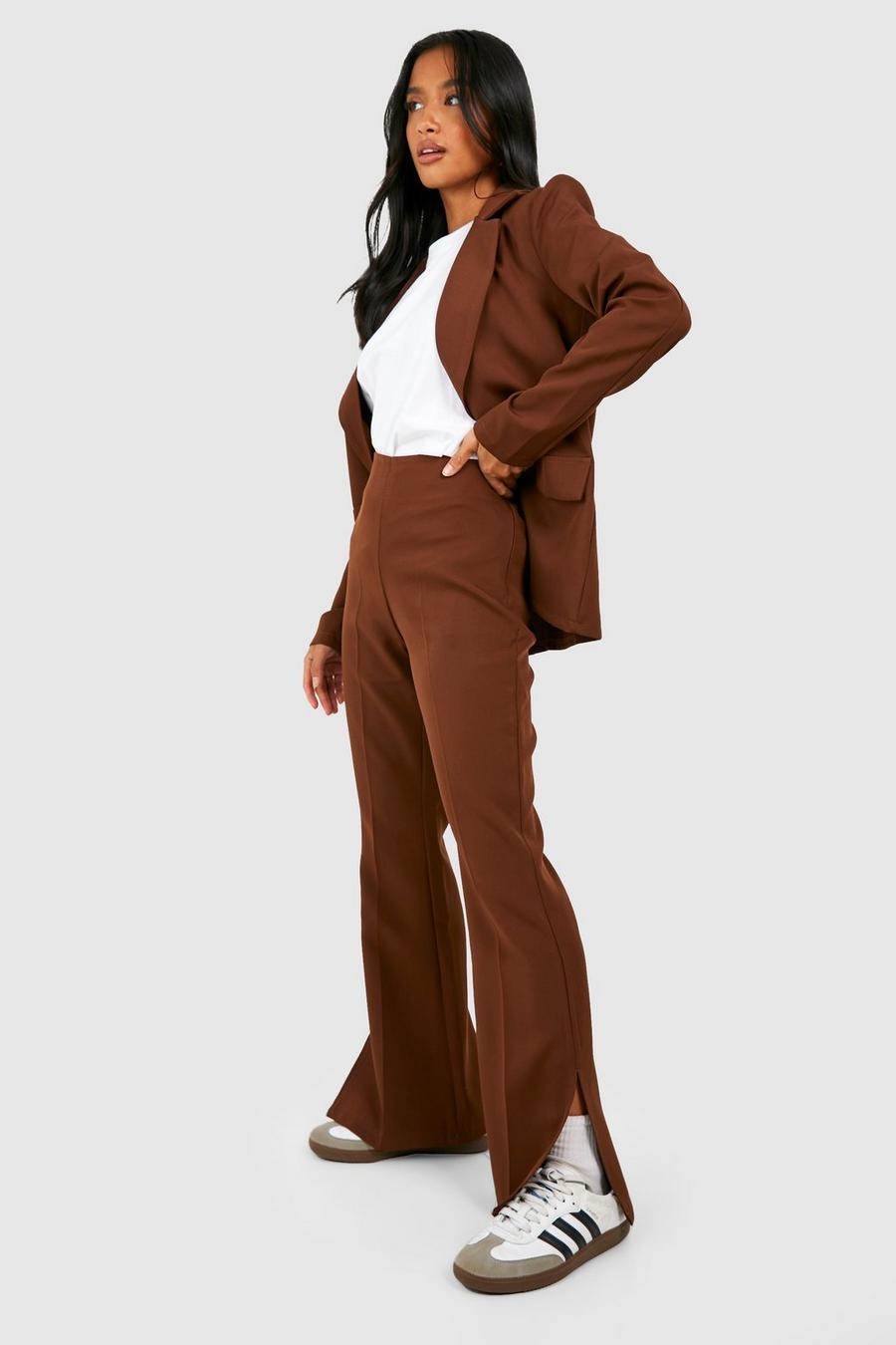 Chestnut Petite Tailored Woven Flare Pants