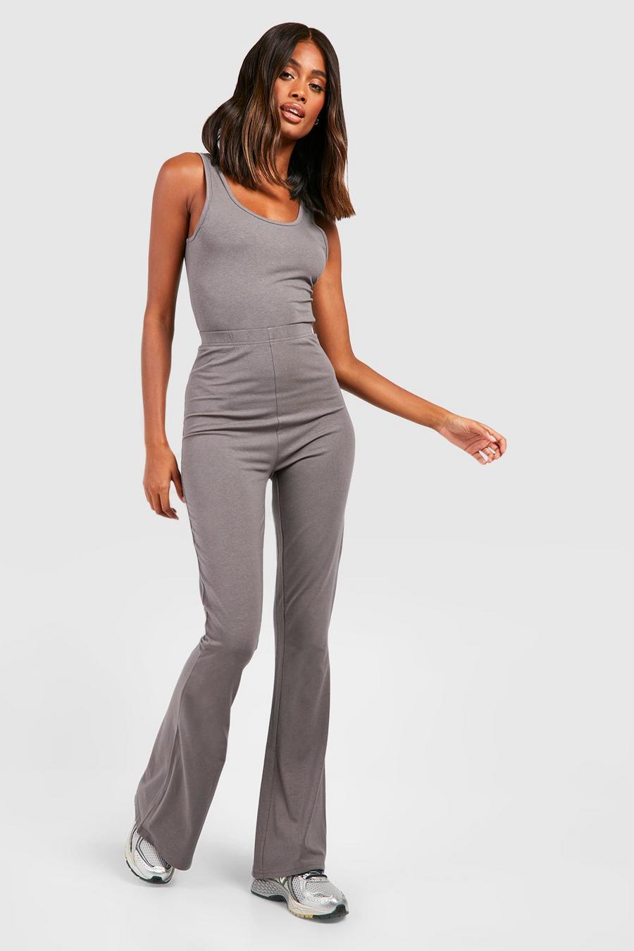 Charcoal Premium Super Soft High Waisted Flares