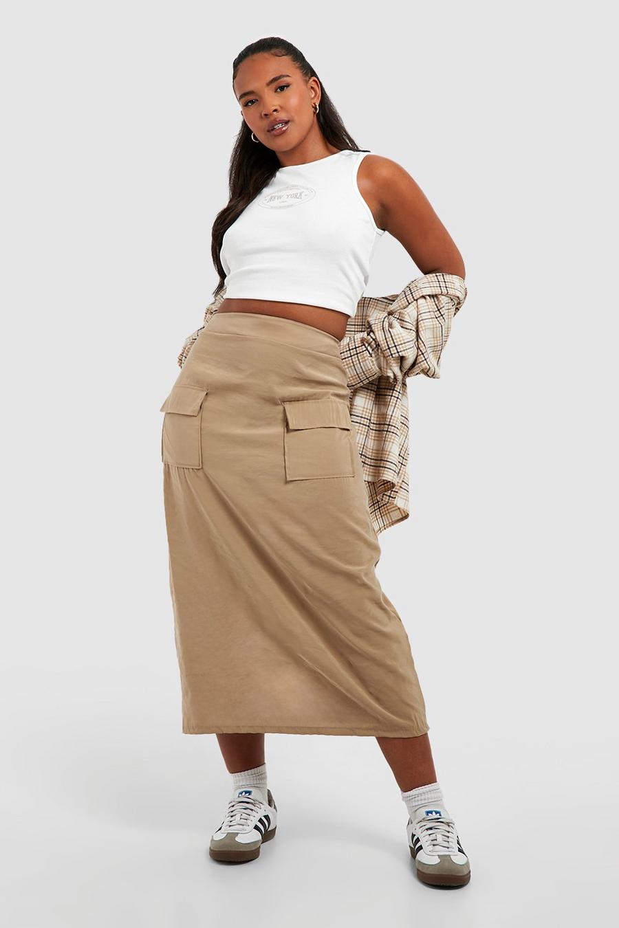 Beige Abstract Mesh Ruffle Detail Top & Mini Skirt 