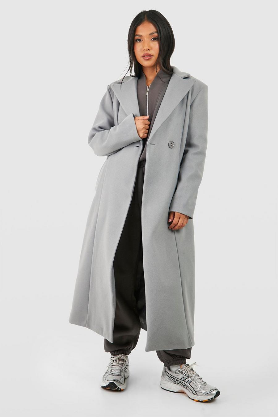 Petite - Trench effet laine, Silver