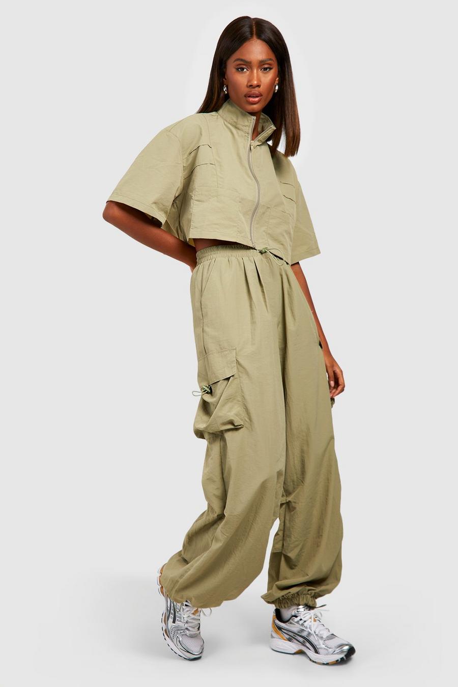 Pantaloni Cargo da paracadutista con tasche, Khaki