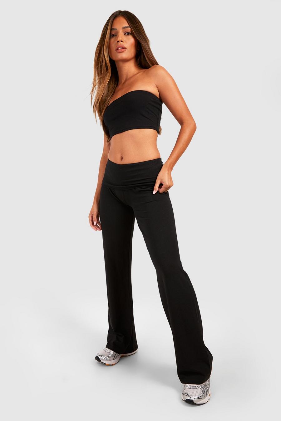 Black Soft Touch Lounge Flare Trouser 
