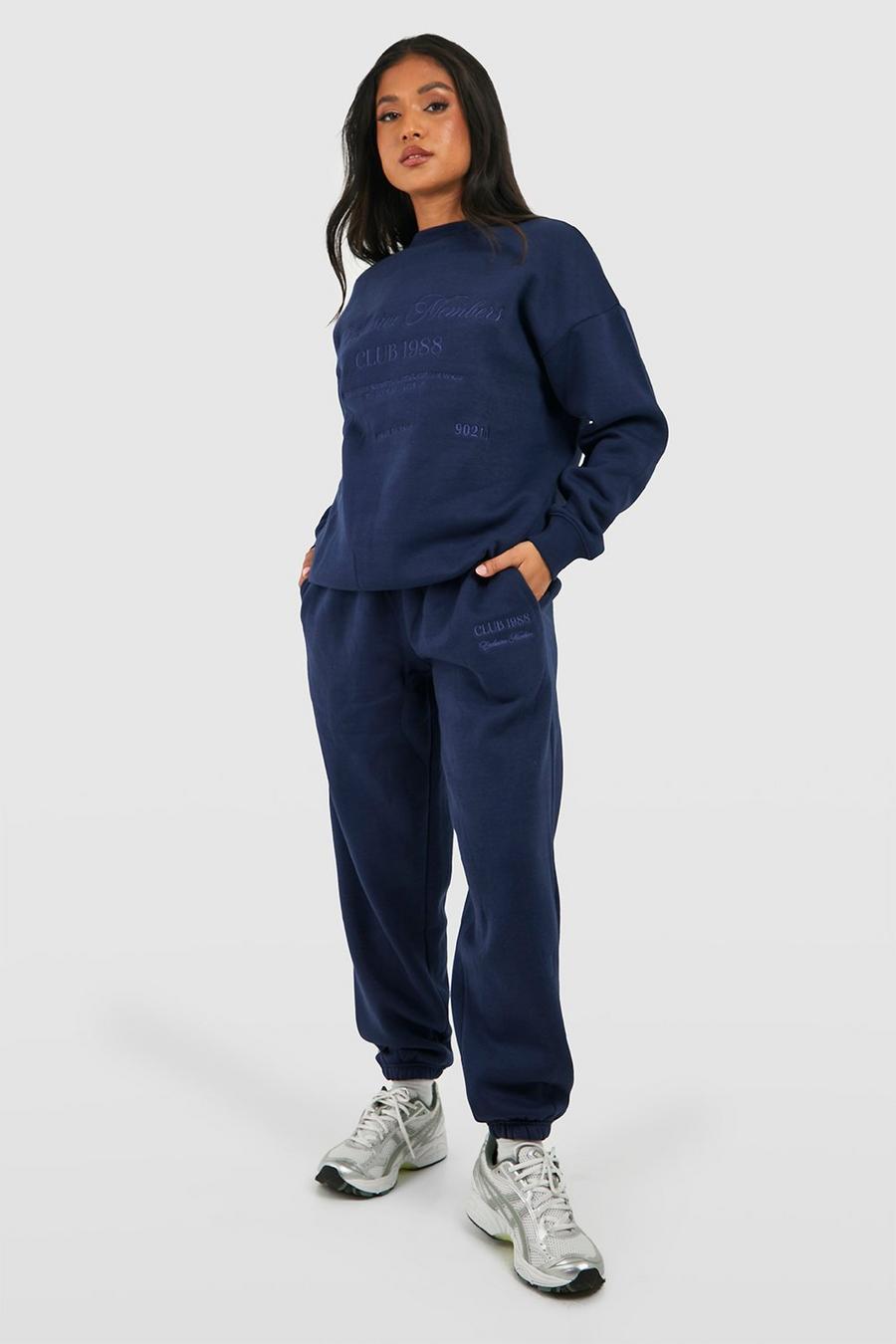 Navy Petite Members Club Tracksuit    