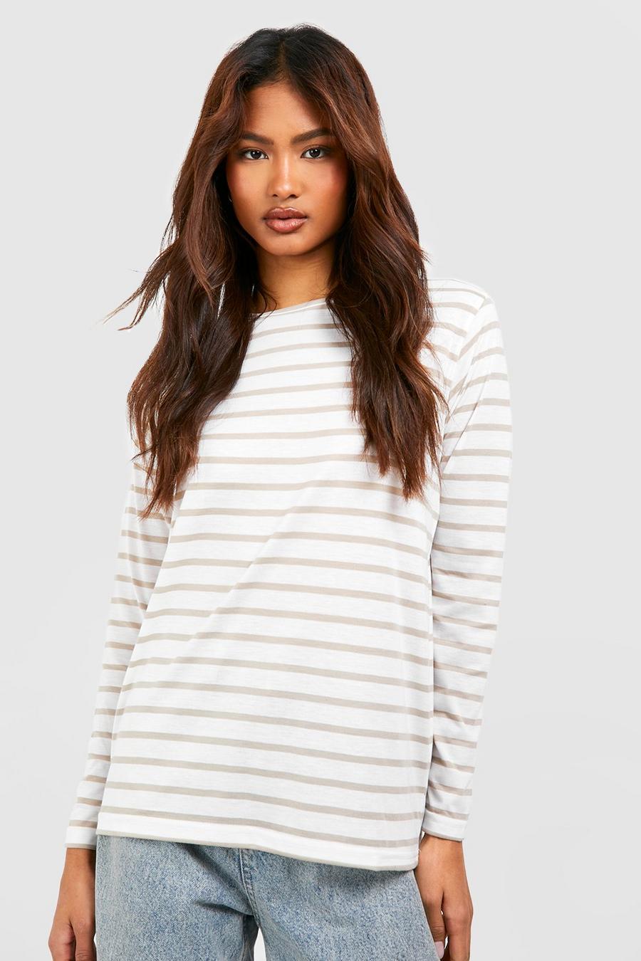 Stone Tall Stripe Long Sleeve T-shirt image number 1