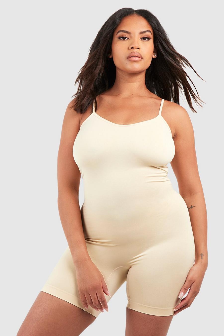 Grande taille - Combishort sans coutures, Nude