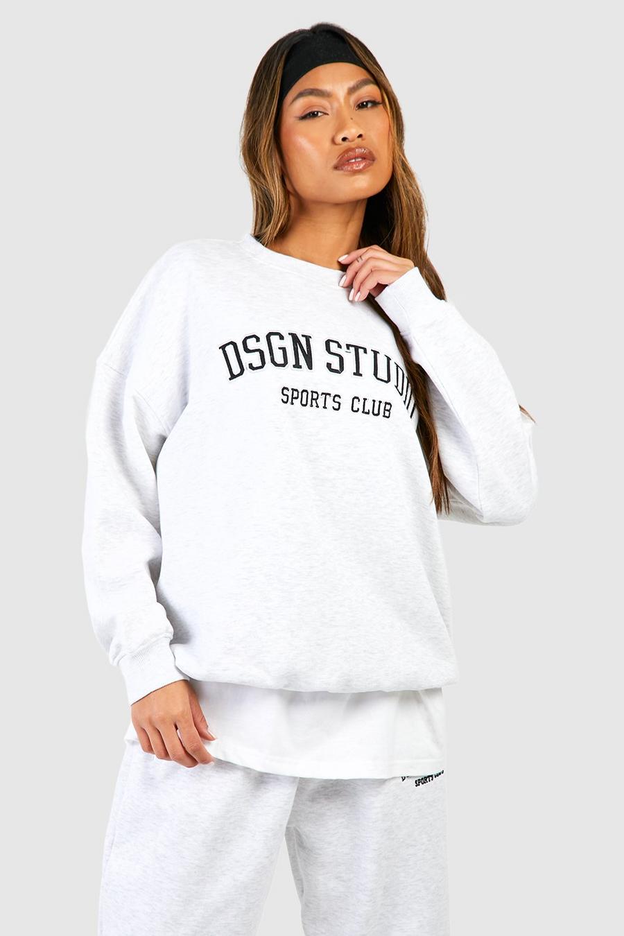 Ash grey Dsgn Studio Applique Oversized Sweatshirt 