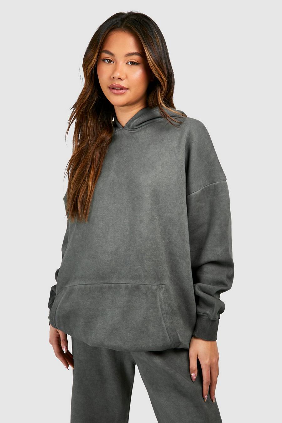 Charcoal Washed Oversized Hoodie 