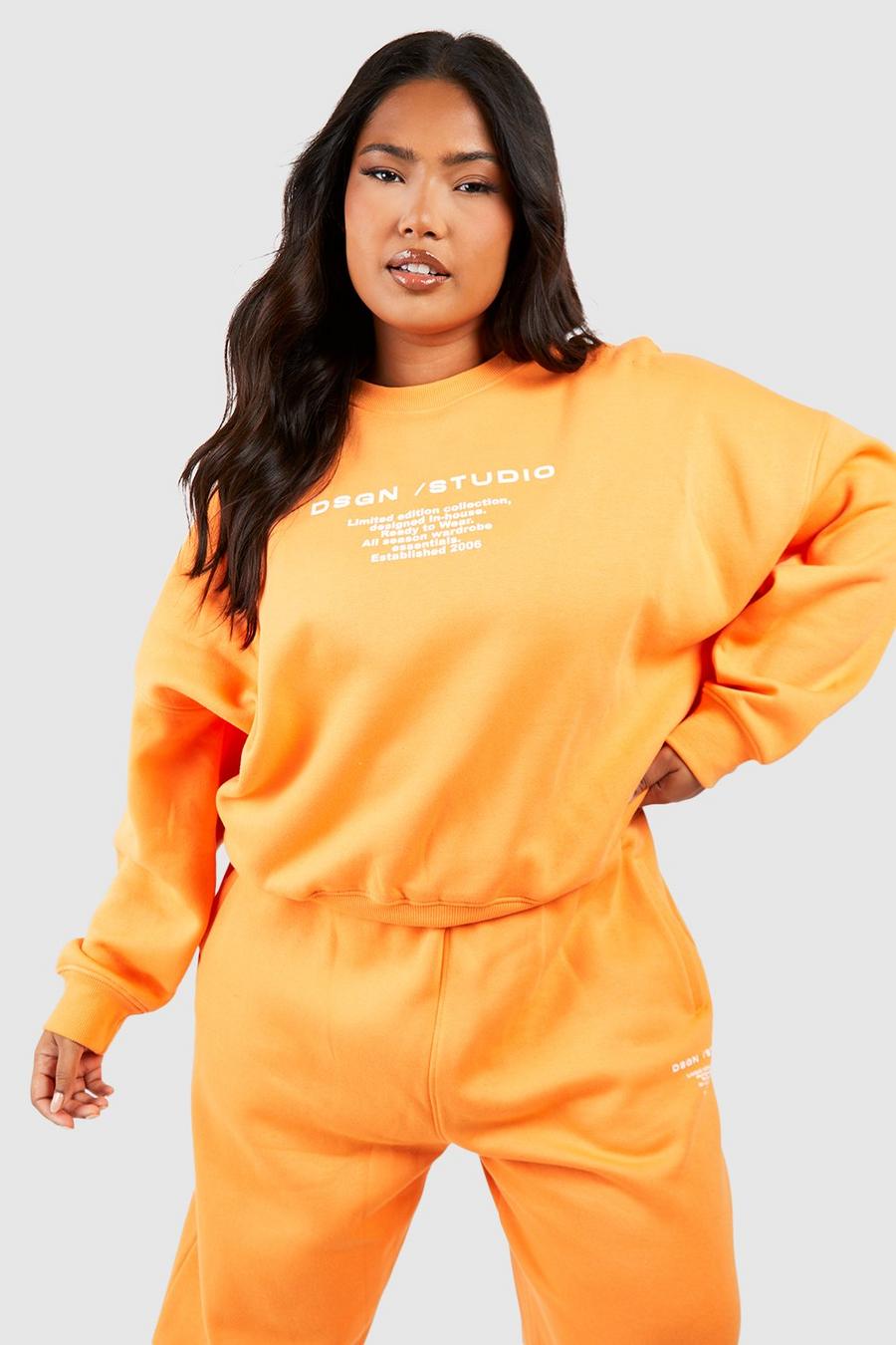 Plus kastiges Dsgn Studio Sweatshirt, Orange