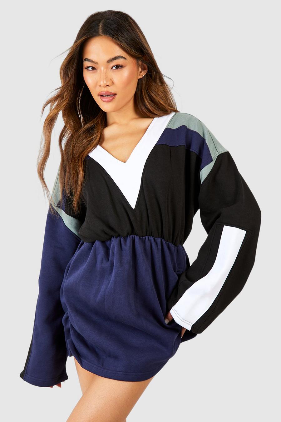 Sweatshirt-Kleid mit Motorcross Monaco Print, Multi