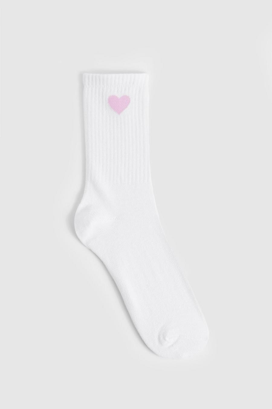 Socken mit Herz-Detail, Pink