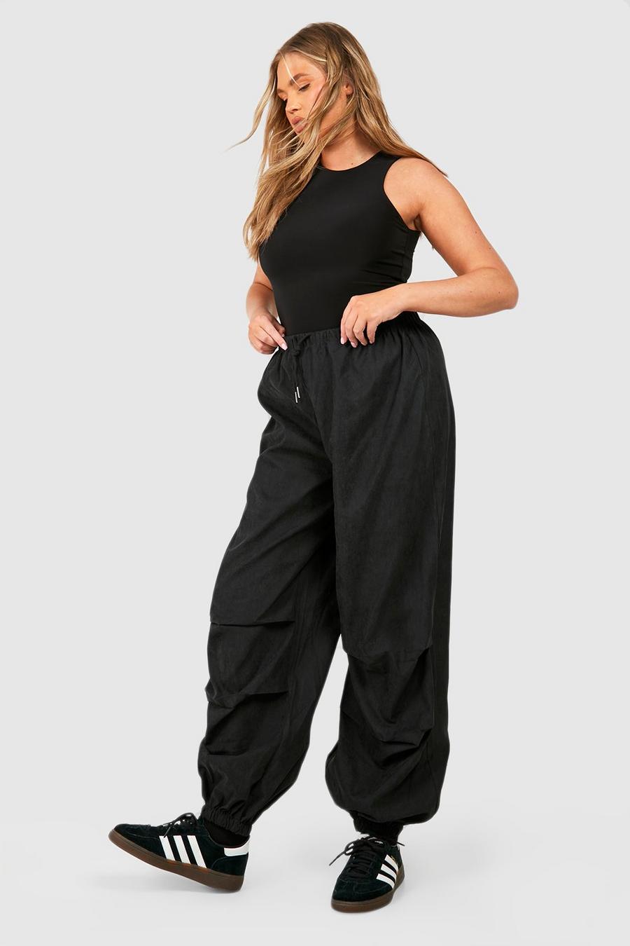 Black Plus Relaxed Soft Touch Cuffed Cargo Trouser