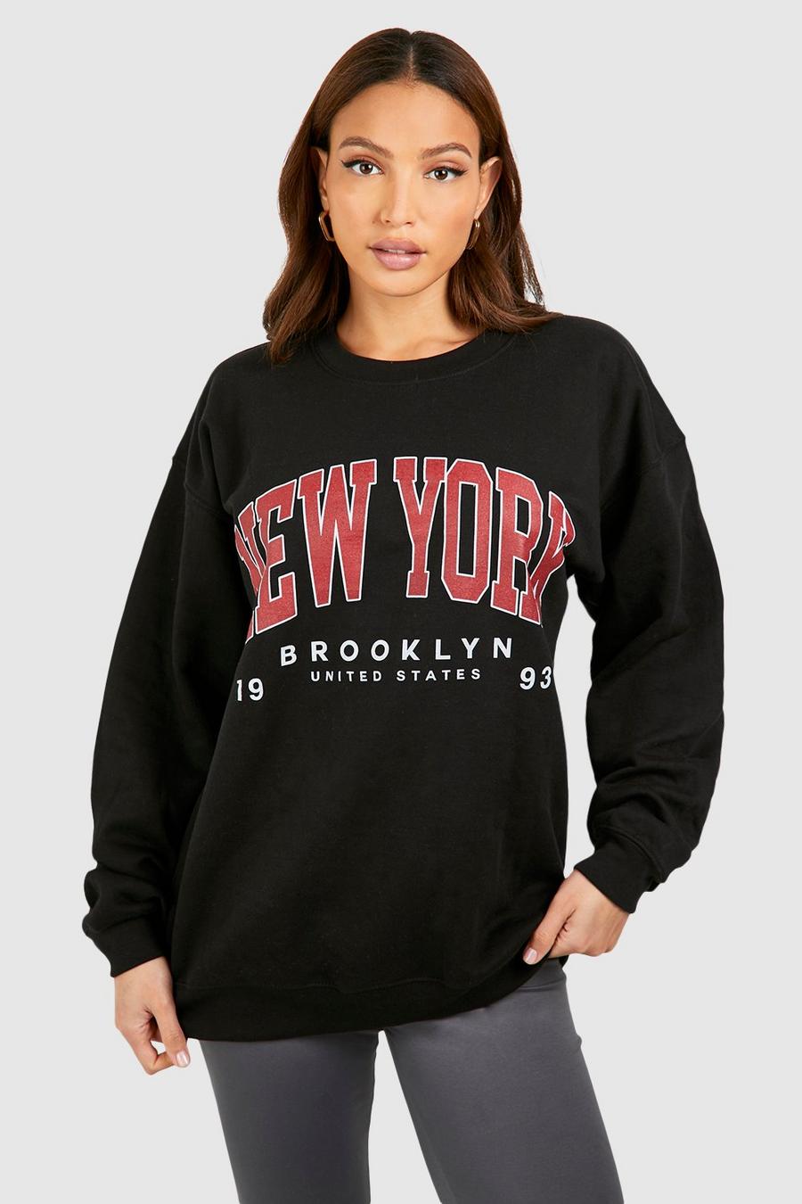 Black Tall New York Printed Sweatshirt