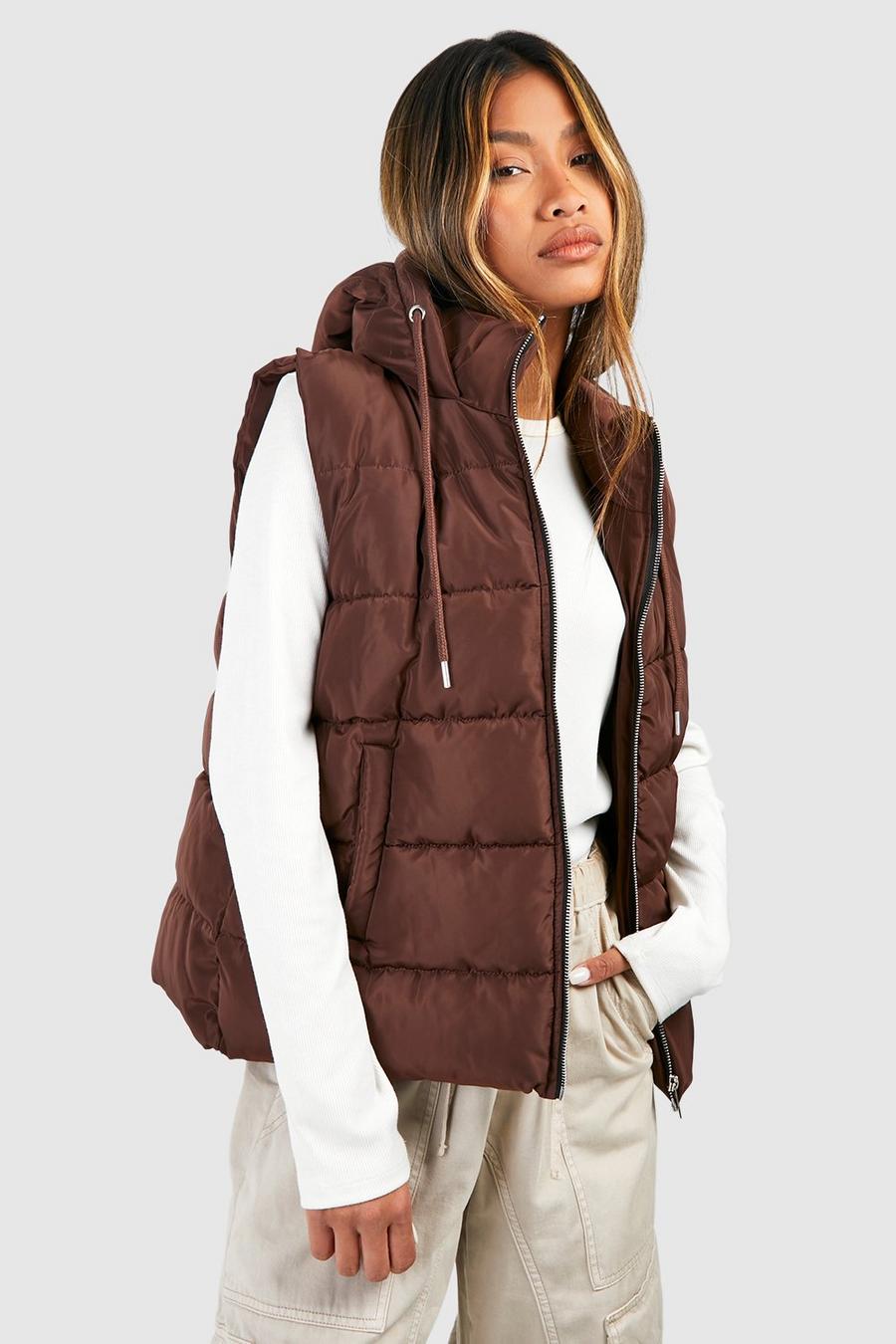 Chocolate Hooded Vest image number 1