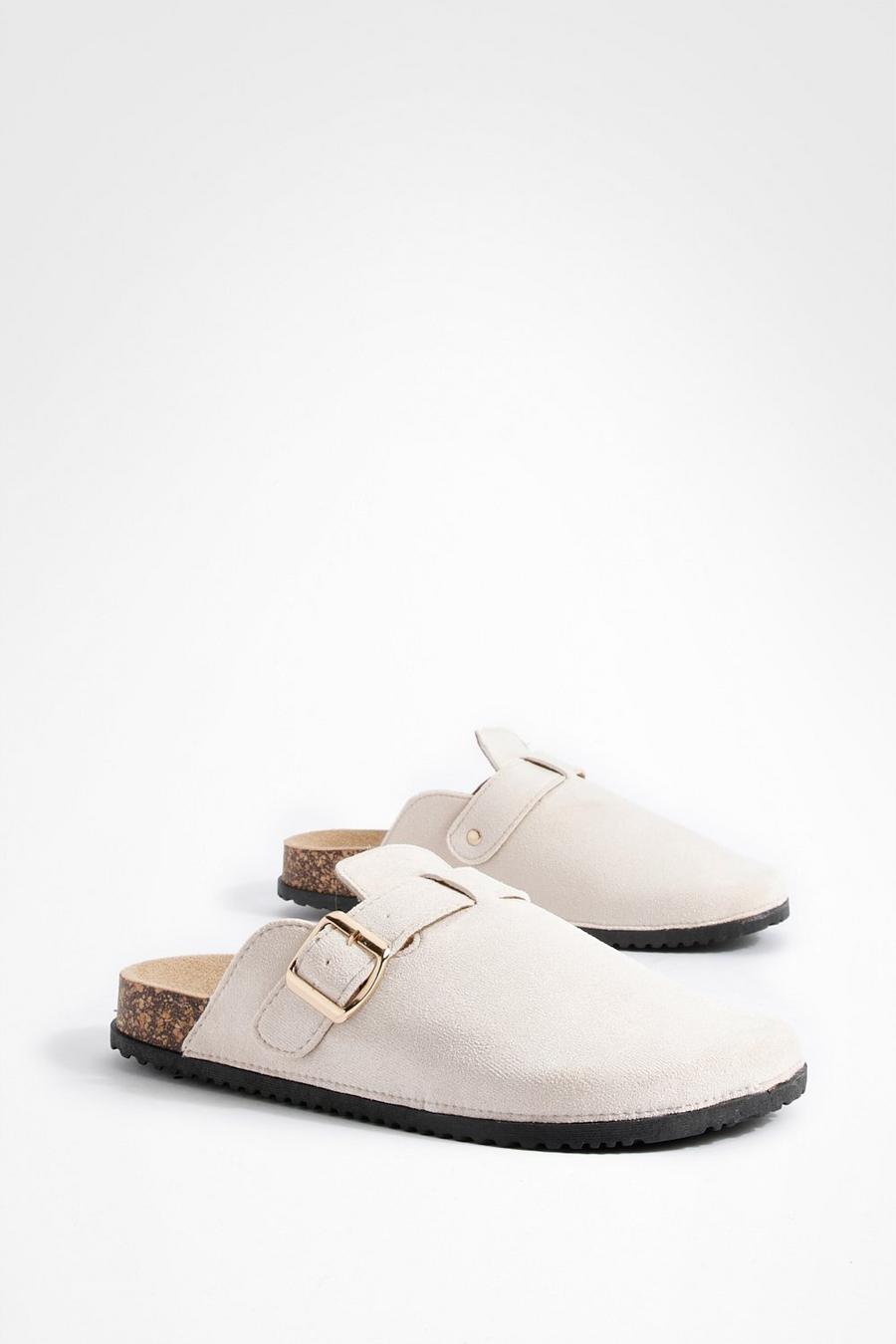 Ecru Basic Clogs tofflor med stängd tå