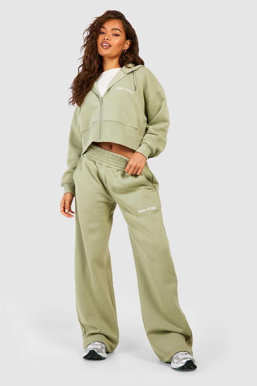 Sage Dsgn Studio Cropped Zip Through Hooded Tracksuit