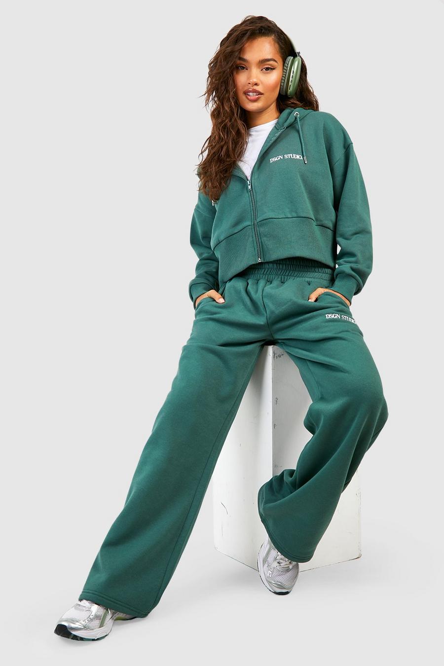 Forest Dsgn Studio Cropped Zip Through Hooded Tracksuit