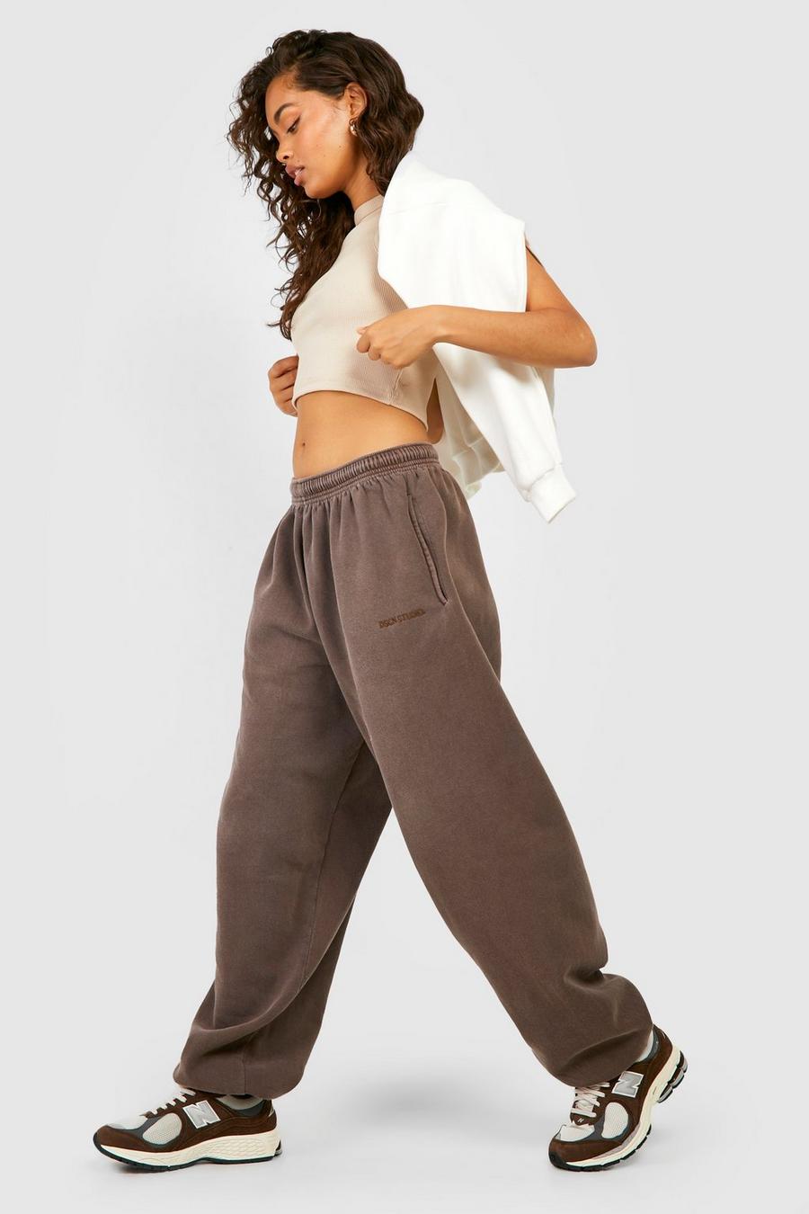 Chocolate Dsgn Studio Overdyed Marl Oversized Track Pants image number 1
