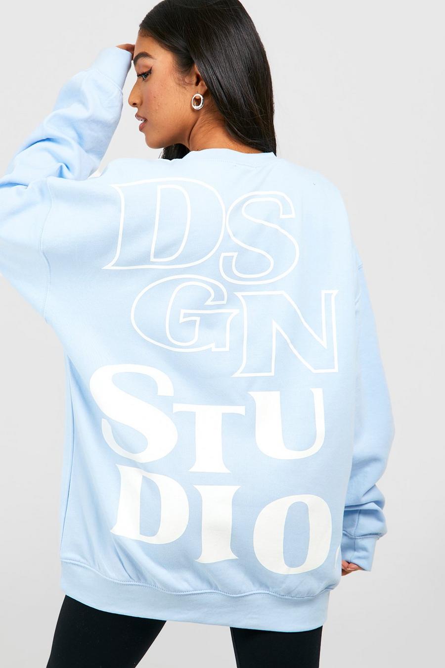 Petite Sweatshirt mit Dsgn Studio Print, Blue