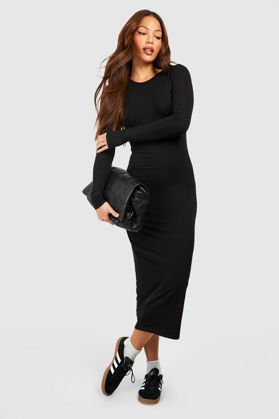 Black Tall Premium Super Soft Midaxi Dress image number 1