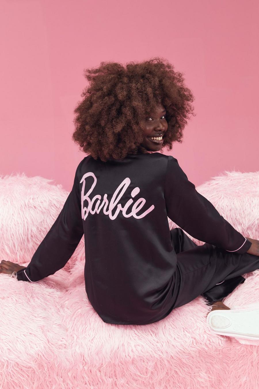 Barbie Pyjama mit Knopfleiste, Black