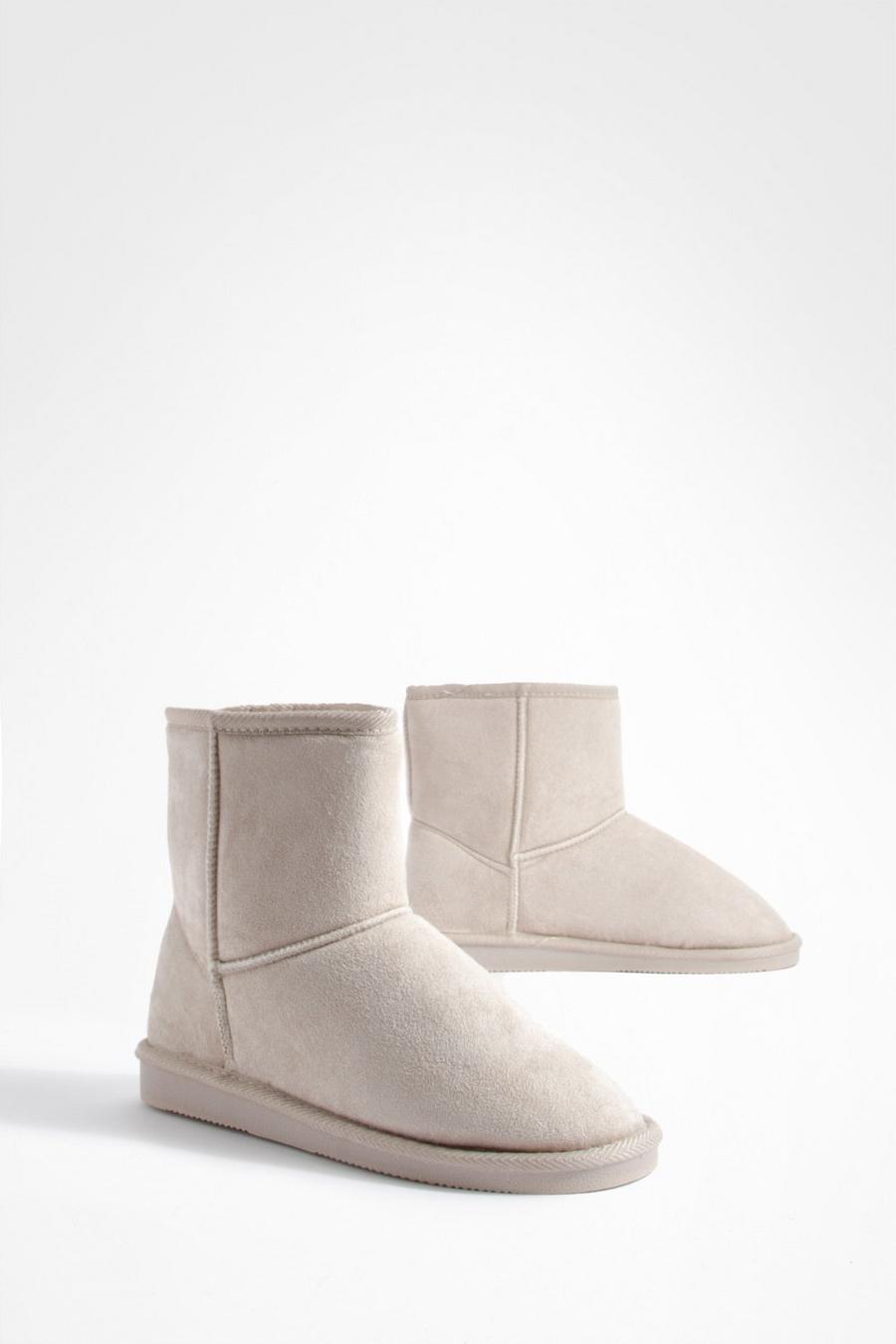 Bottines cosy, Ecru