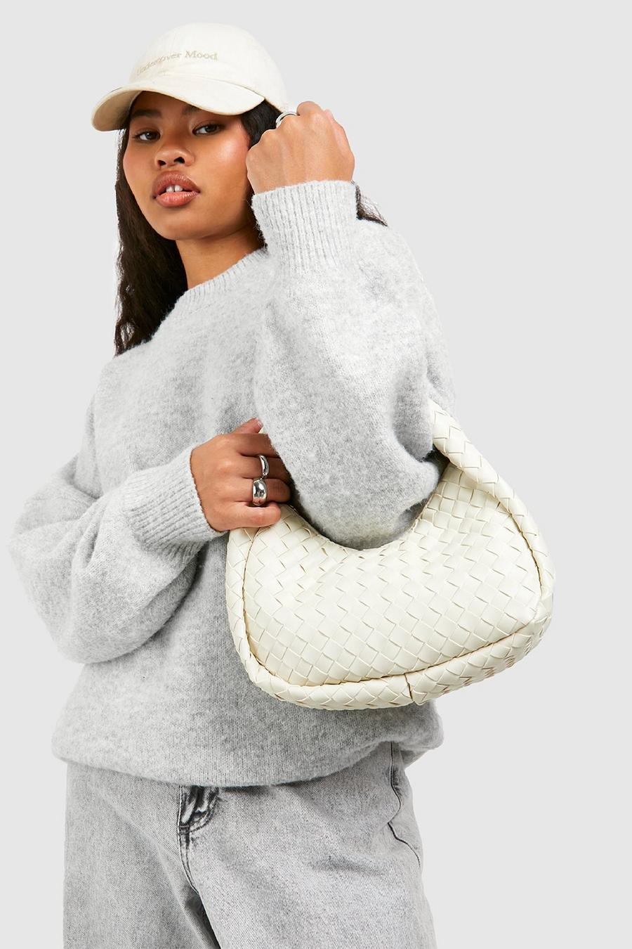 Bolso de mano de tela, Cream