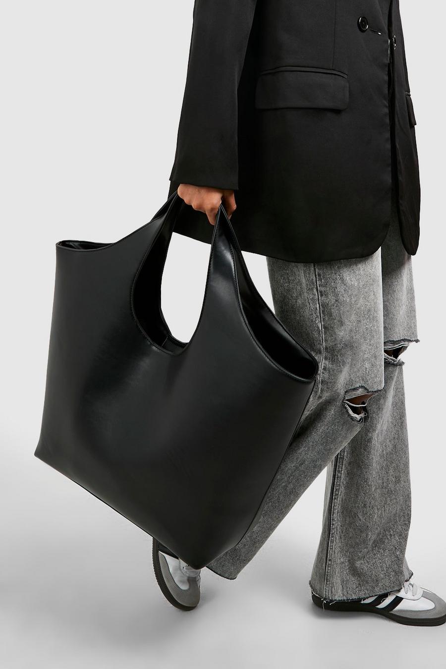 Black Pu Tote Bag