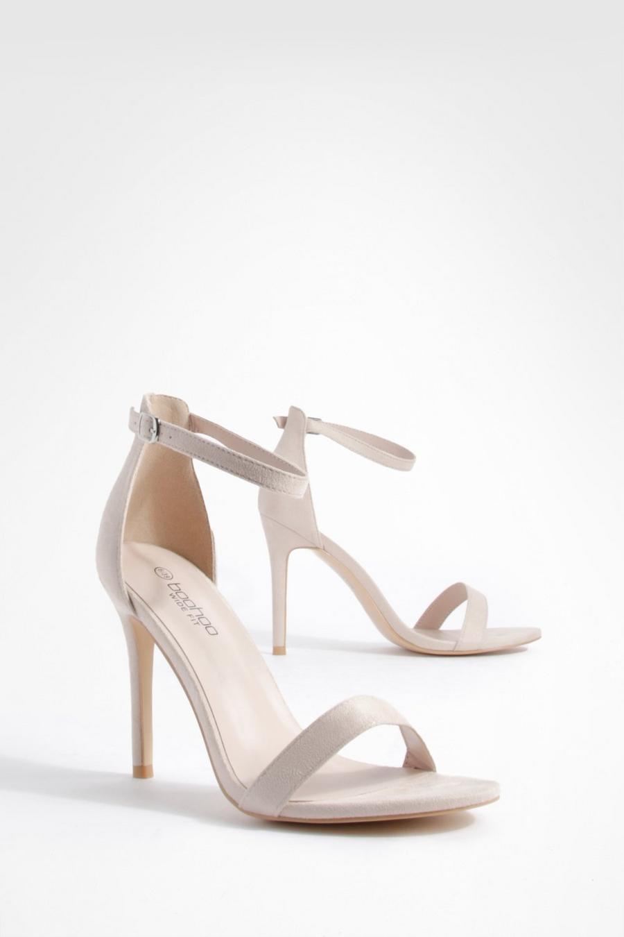 Blush Wide Fit Barely There Basic Heels   