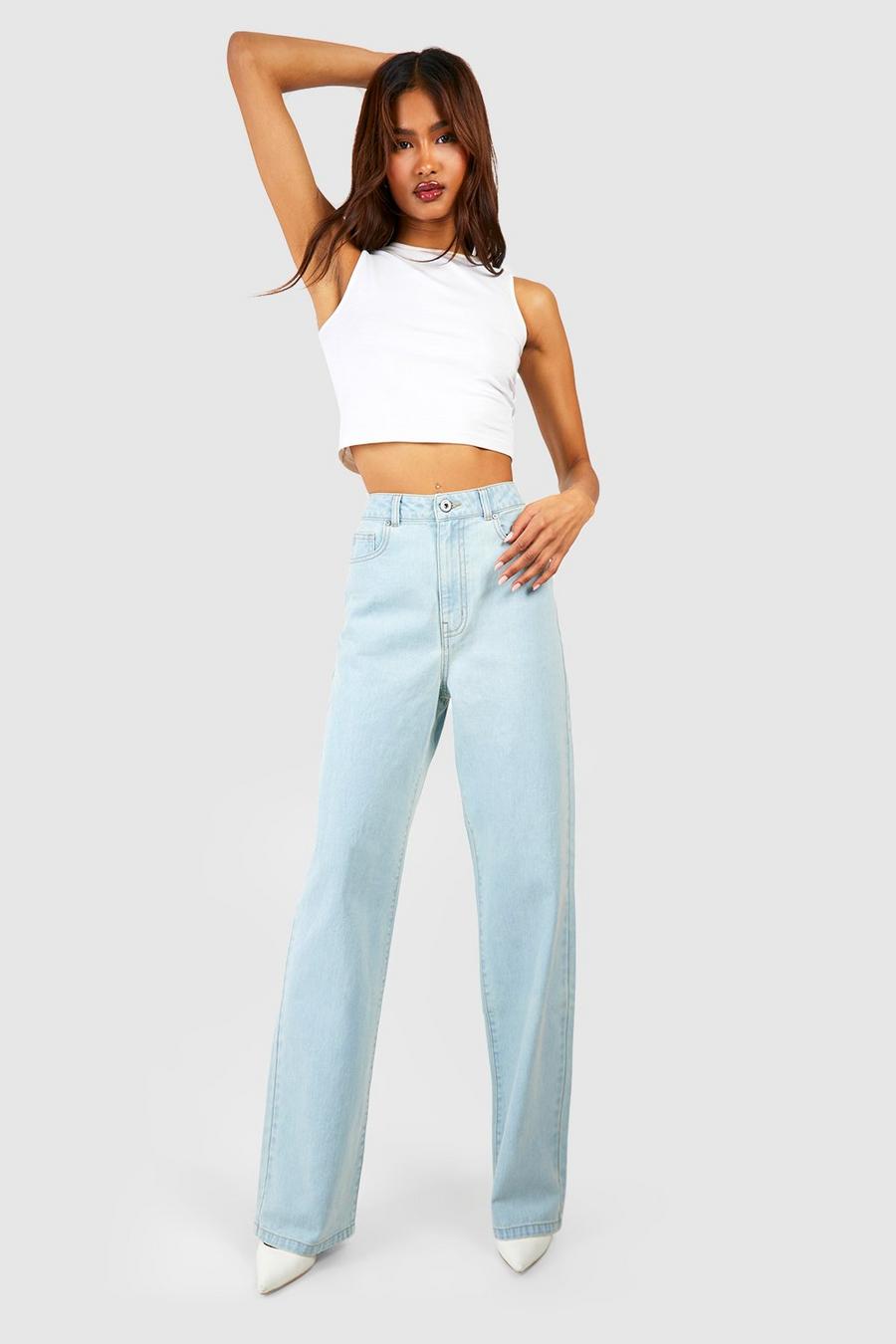 Bleach wash Andersson Bell Straight Leg Pocket Patch Jeans