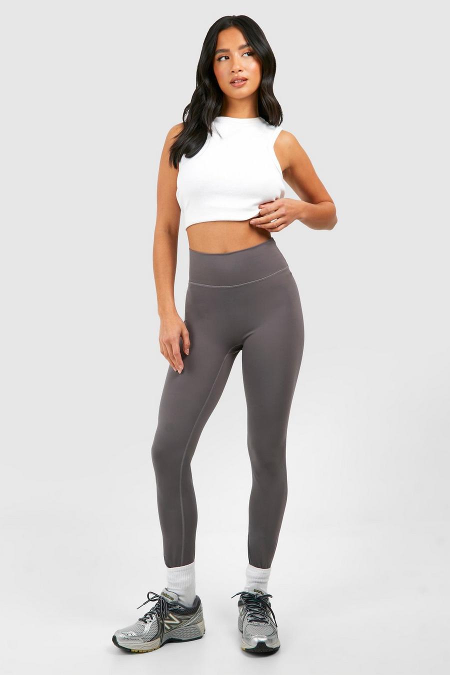 Charcoal Petite Super Zachte Leggings Met Perzikhuid