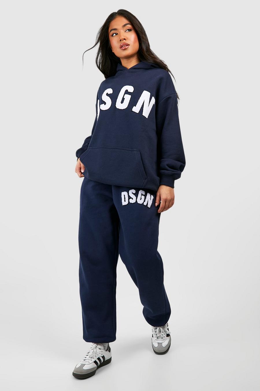 Navy Petite Dsgn Applique Jogger