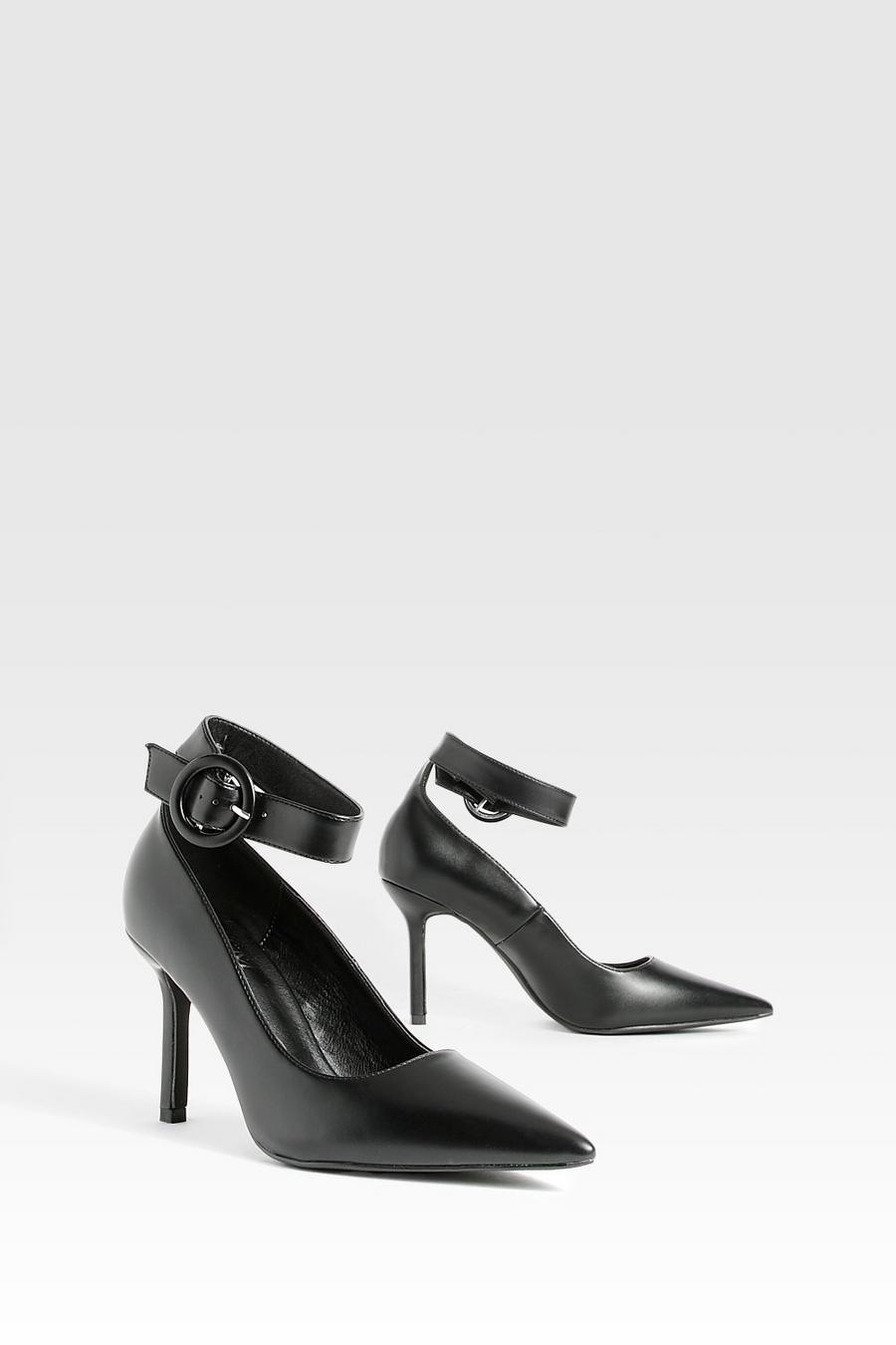 Zapatos de salón con hebilla, Black image number 1