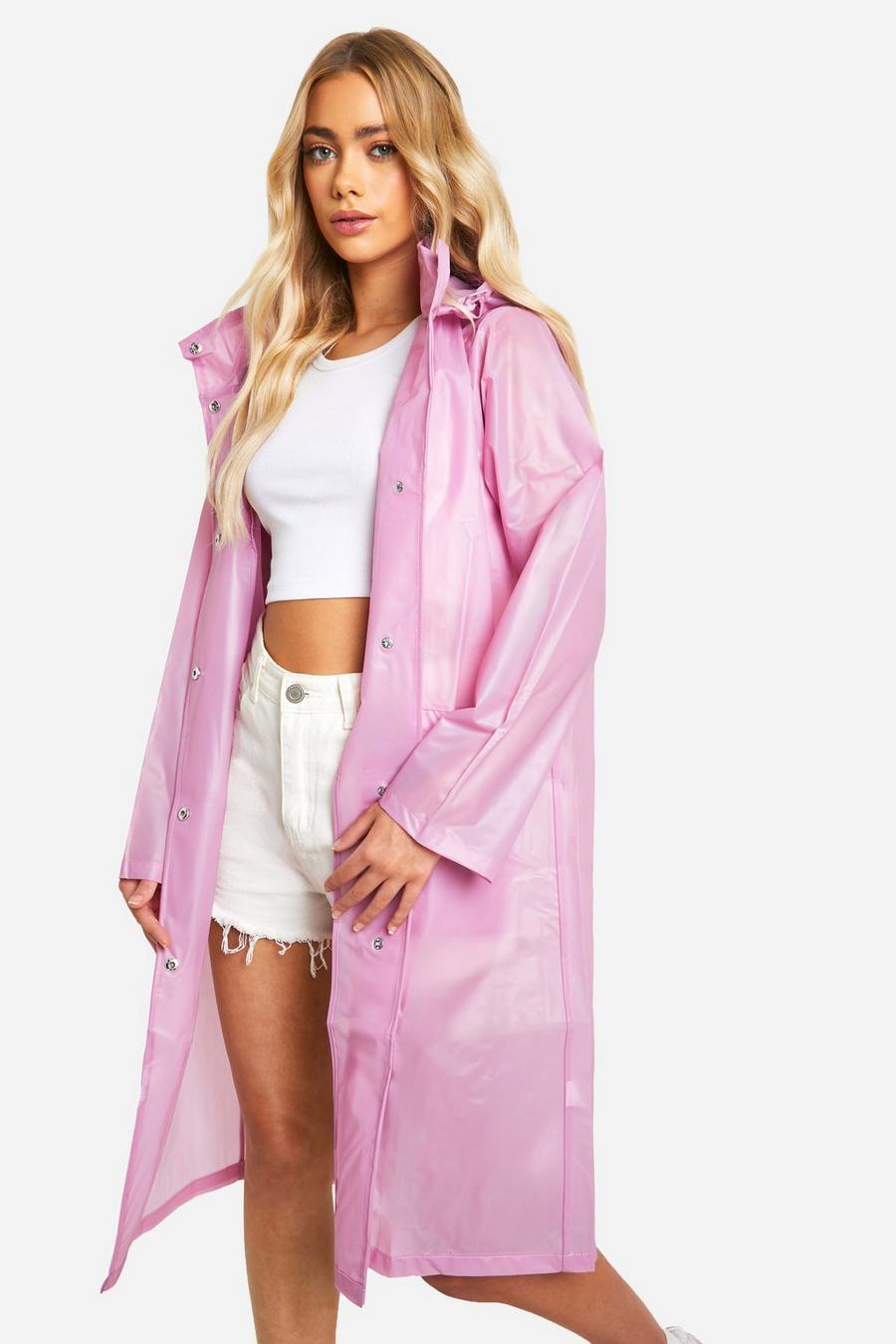 Lilac Hooded Longline Festival Mac image number 1